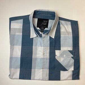 Blue CROWN XXL CASUAL BUTTON DOWN